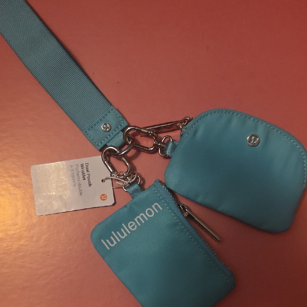 Lululemon Athletica Aqua Key & Card Holder Set